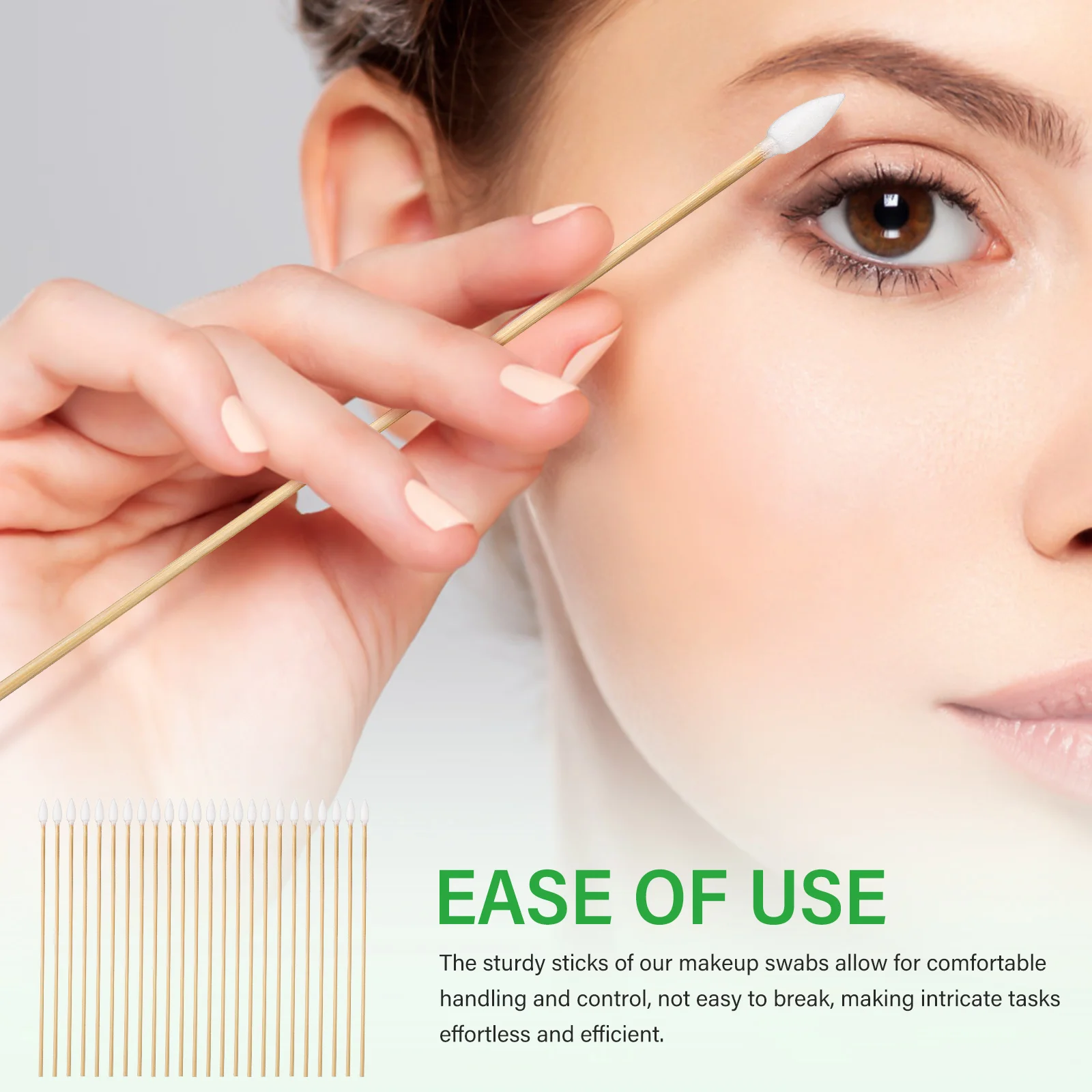 

500pcs Precision Cotton Swabs Pointed Tips Long Sticks Gentle Cleaning Tools Multipurpose Use Fine Tip Applicators