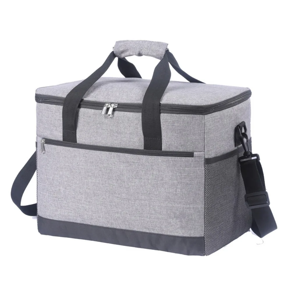 Oxford Cloth Lunch Cooler Bags 18L 30L Large Capacity Thermal Insulation Bag Leakproof Aluminum Foil Refrigerated Bag Outdoor