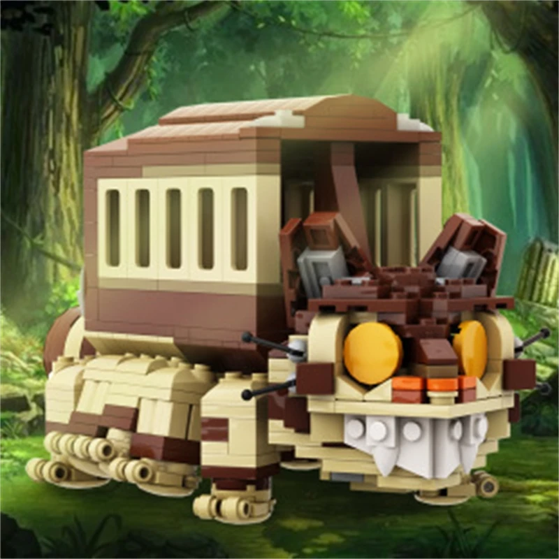 

Fantasy Creature Bus Mini Brick Building Set Compatible With Standard Bricks Cute Whimsical Home Display Desk Decor For Kids