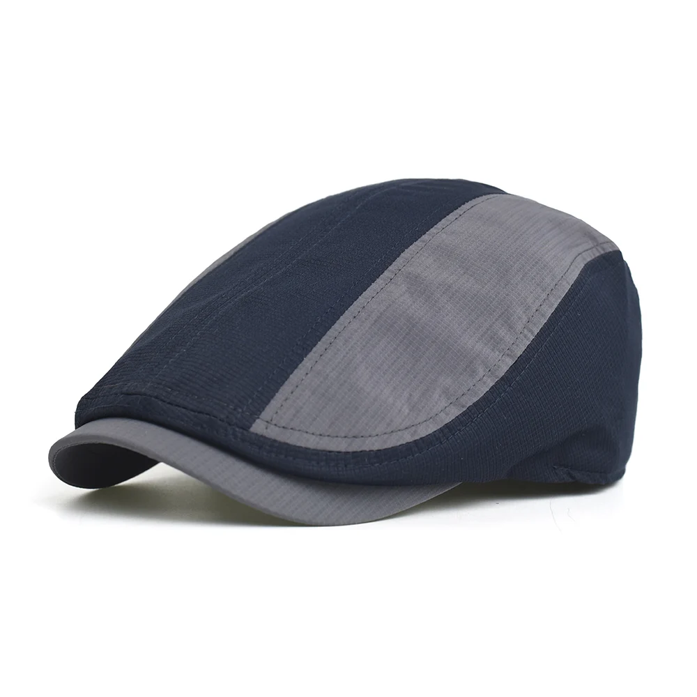 Spring Summer Breathable Thin Newsboy Caps Men Woman Fashion Casual Beret Flat Ivy Cap Soft Solid Driving Peaked Cap Unisex