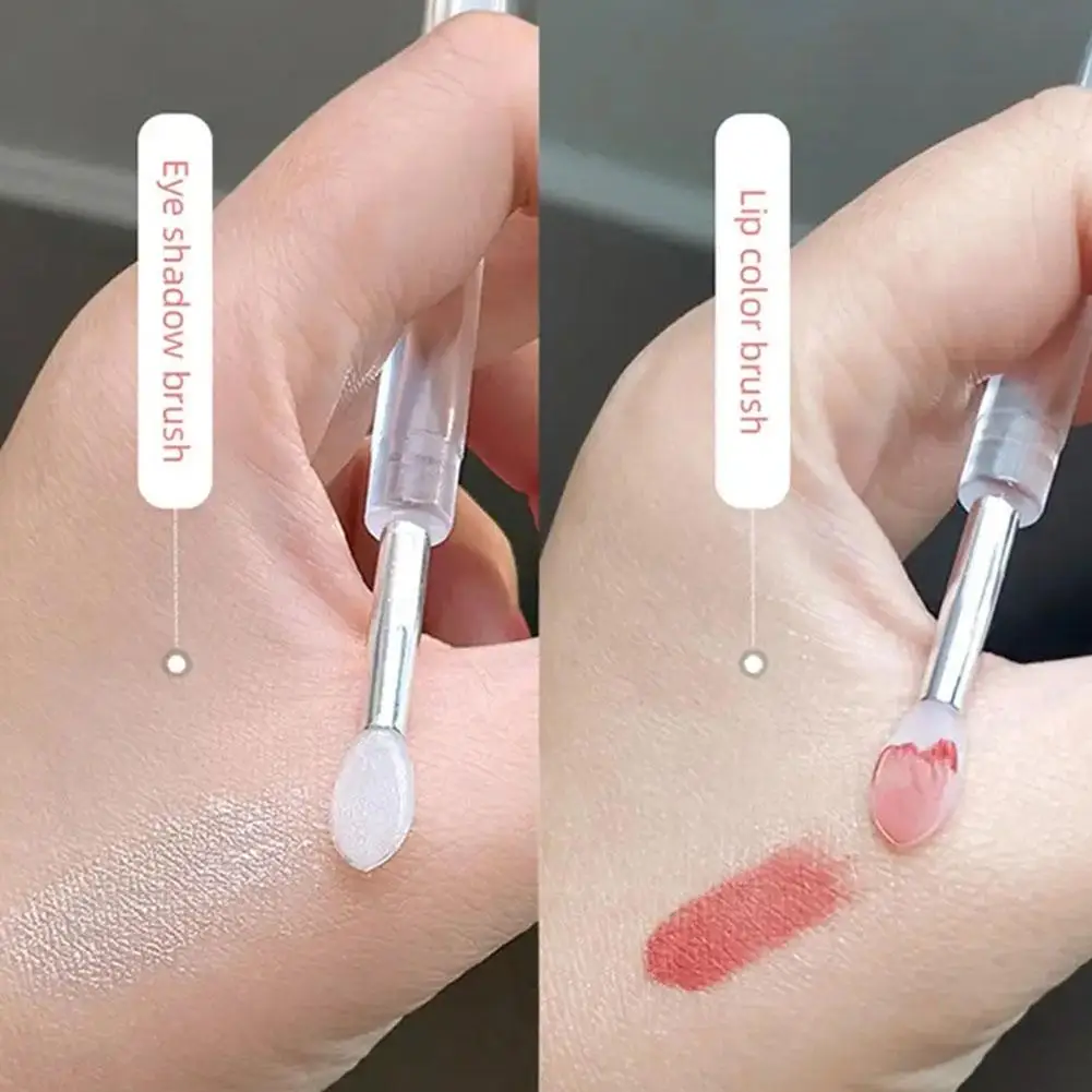 Pennello per labbra portatile in Silicone con coperchio applicatore di balsamo per le labbra multifunzionale morbido rossetto Lipgloss ombretto pennelli per il trucco