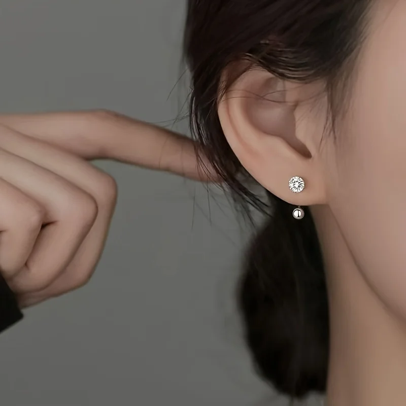 زوج من الأقراط البوهيمية من الفضة الإسترليني S925 للنساء، مناسب لحفلات الشاطئ والارتداء اليومي وهدايا عيد الحب