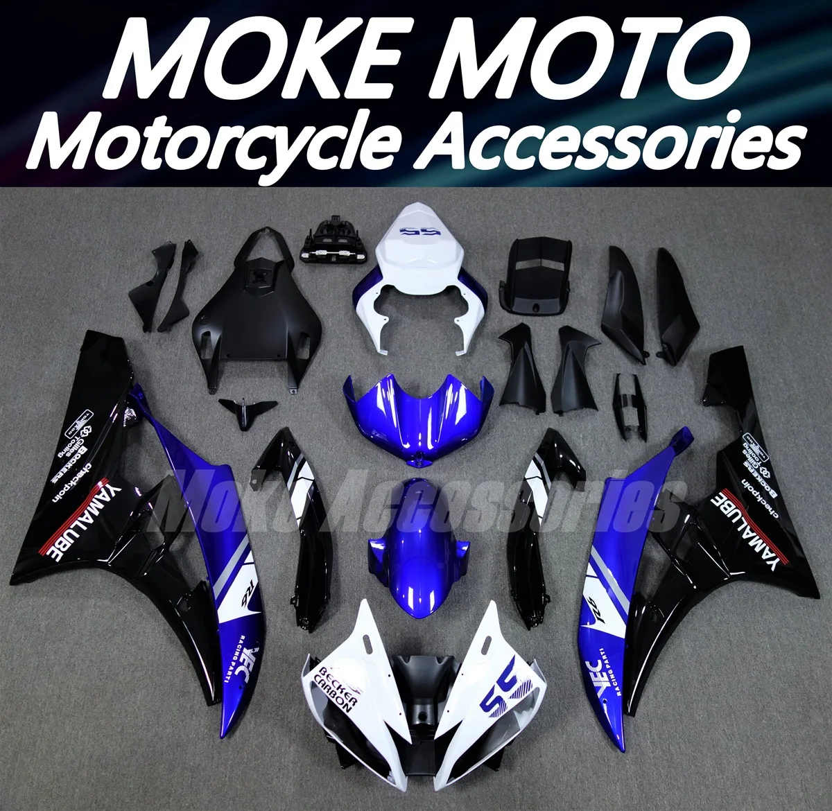 

Moke moto Motorcycle Fairings Kit Fit For Yzf R6 2006-2007 Bodywork Set 06-07 High Quality Abs Injection New White Blue Black