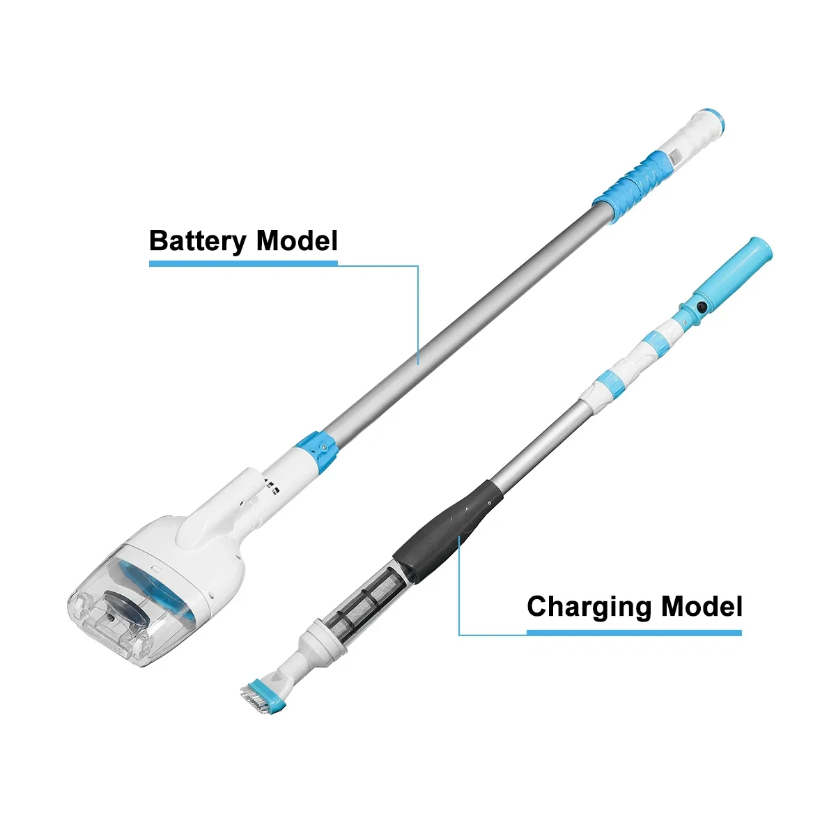 Cordless Vacuum Cleaner Telescopic Handheld Cleaning Tool Suction Pond Fountain Brush Hot Spring Swimming Pool Vacuum Cleaner