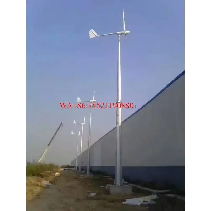 WMWMNU 5KW Solar Power Generator Hybrid Wind Solar Energy System for Home 6.5kWh Gel Battery Storage 220V CE Certified