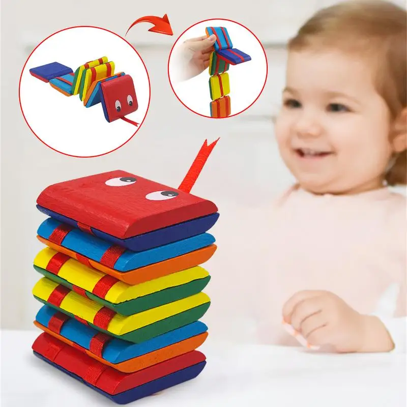 Magic Trick Toys Colorful Flap Wooden Ladder Change Visual Illusion Novelty Antistress Hand For Children's Fidgets Toy Gift