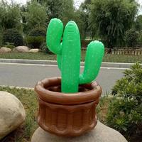Inflatable Ice Bucket Palm Tree Cactus Cooler Drink Holder Beach Ice Bucket Reusable Drink Chiller Hawaiian Party Decoration