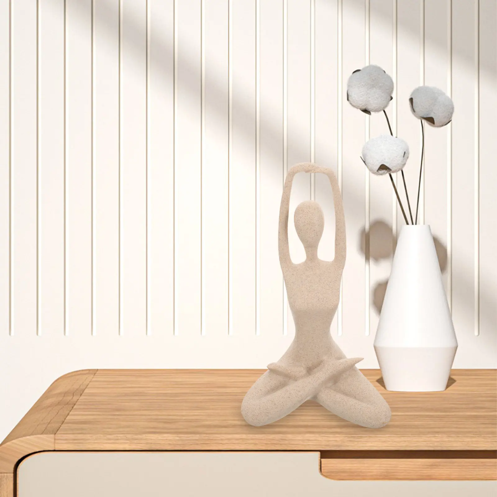 

Абстрактная статуэтка для йоги из смолы: Скульптура фитнес-спортсменки, настольное украшение, декор для комнаты медитации, домашний декор в стиле дзен, скульптура для йоги