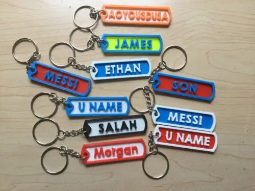 

AOYOU3D-Dual Color Custom Name 3D printed Keychain, Made in USA