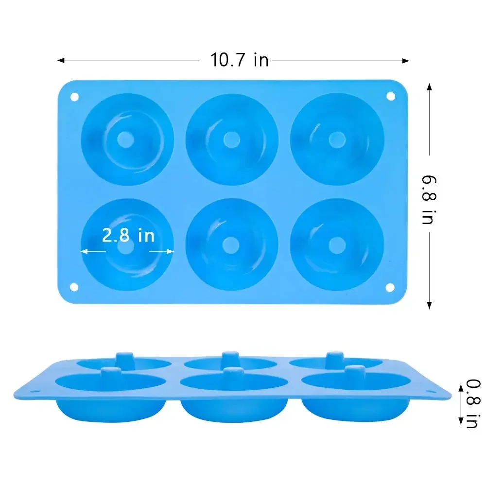 Picture 4: 1/2pcs Silicone Muffins Donut Mold 6 Holes Baking Mould Non-Stick Baking Pastry Chocolate Cake Dessert DIY Bakeware