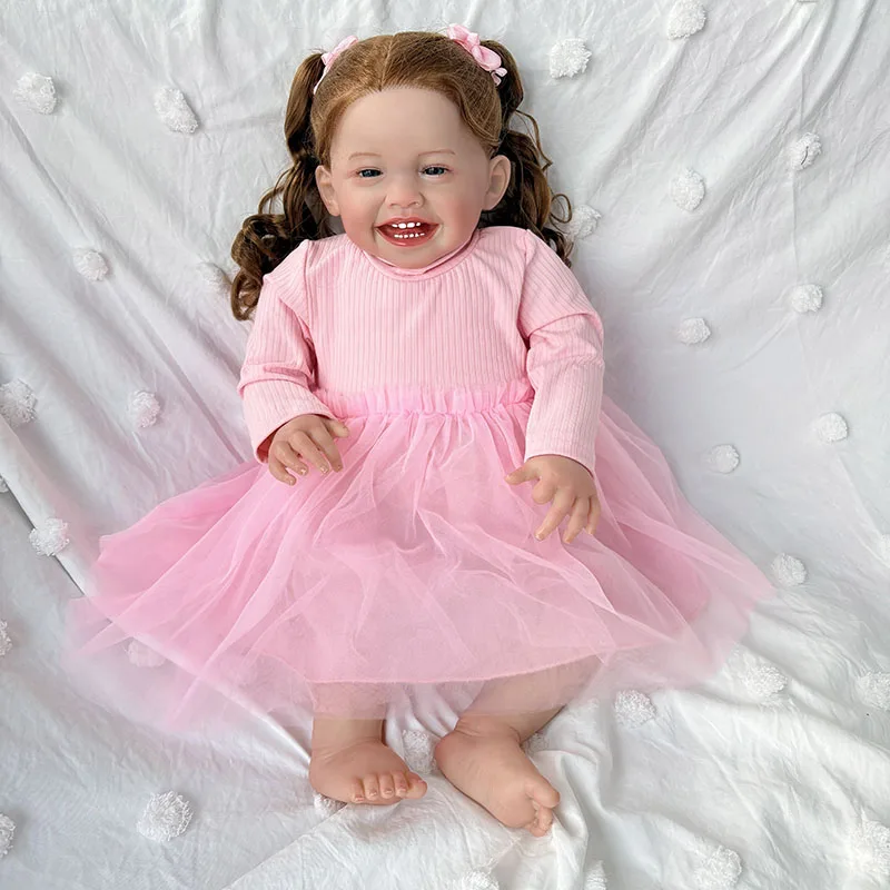 60CM 24 Zoll Reborn Kleinkind-Babypuppe Beliebte Fröhliche Baby Mila zum Verkauf Geburtstags- und Weihnachtsgeschenke Spielzeug Dropshipping Muñecas Bebe Reborn