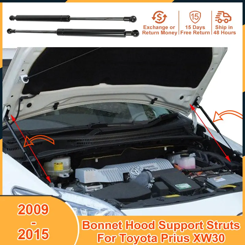 2009-2015 Bonnet Hood Support For Toyota Prius XW30 2009 2010 2011 2012 2013 2014 2015 Accessories Lift Support Struts Bars