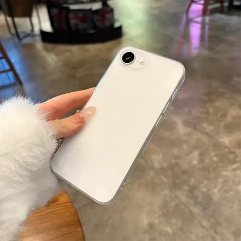 Ultra Thin 0.5mm TPU Case For iPhone 16E 16 15 14 13 12 Pro Max Plus Matte Transparent Colorful Back Cover Translucent Shell