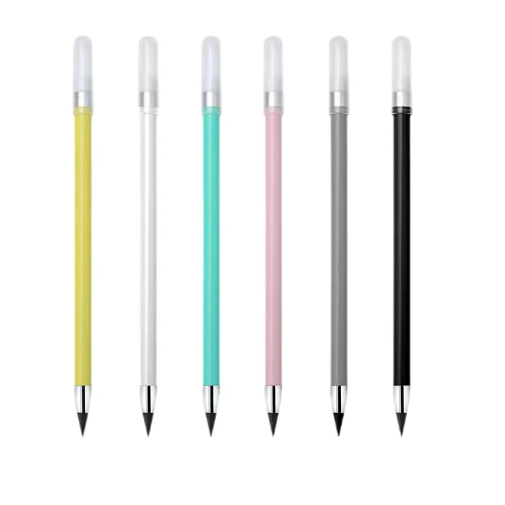 Reusable Unlimited Writing Pencil Solid Color Stationery Eternal Pencil Wear Resistant Kawaii Inkless Pencil School Supplies