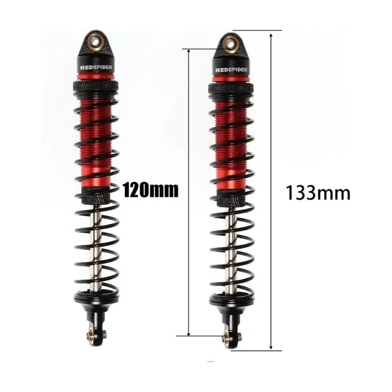 MACH-RED SPIDER For Shock Absorber 120MM Metal Upgrade Parts For 1/8 YK4082 4083 For Hyper GO MJX H8P RC Car- OP
