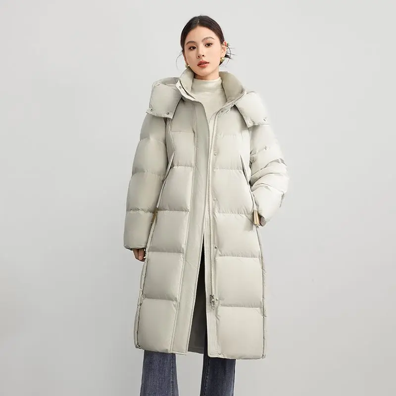 

2025 Fashion Winter New Women's Down Jacket Commuting Leisure Warm White Duck Down Windproof Thick Coat