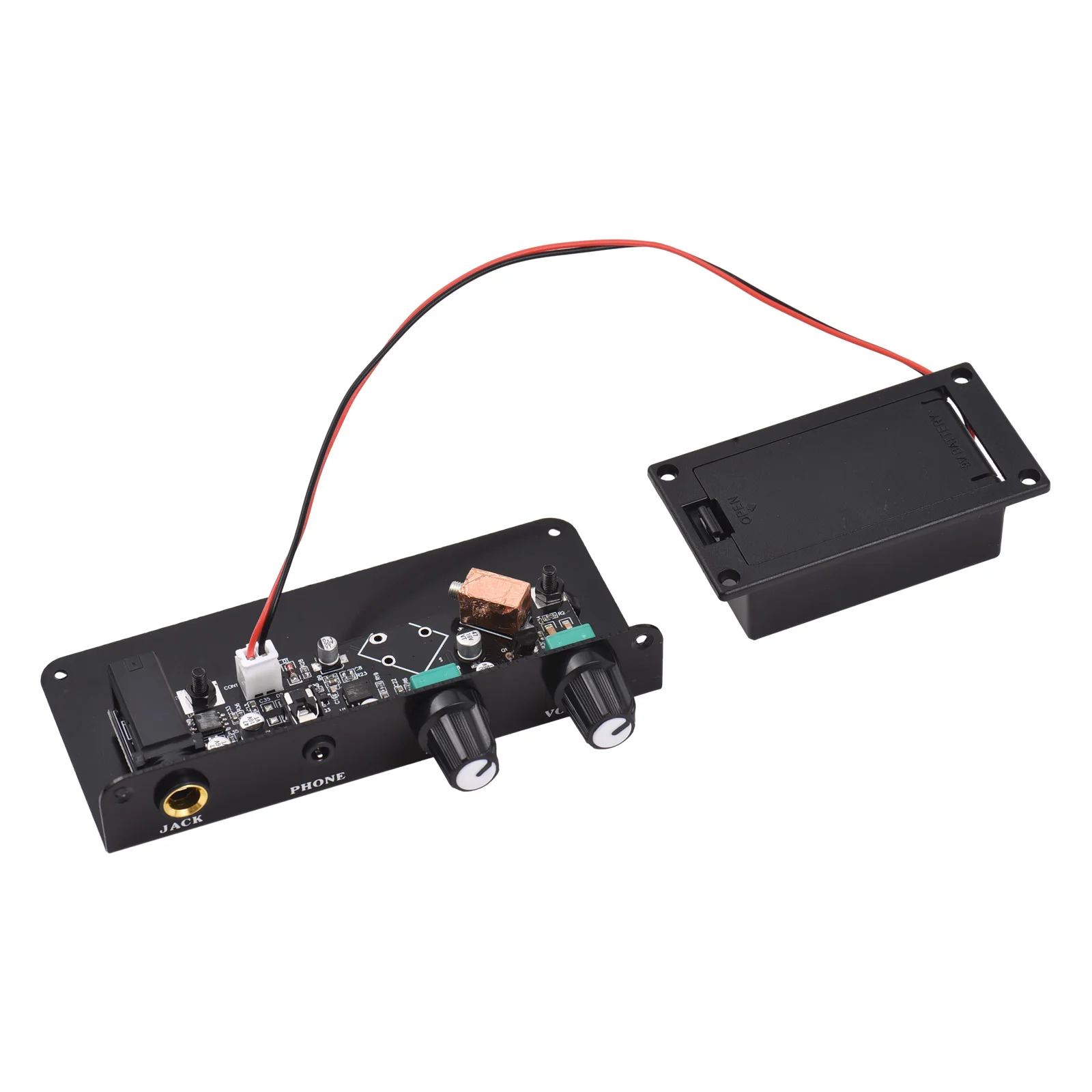 

Mute Pickup Silent Violin EQ Balance Sensing Piezo Equalizer Mute Preamp with Earphone Output 3.5mm Output Socket 6.35mm Tone