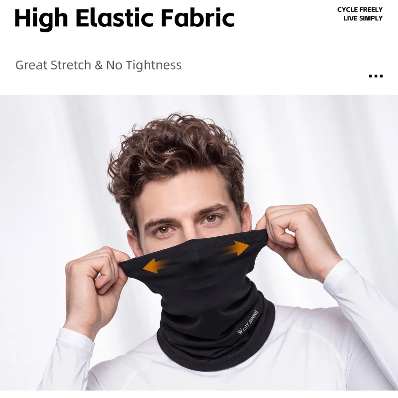 WEST BIKING Winter Fleece Cycling Scarf Outdoor Windproof Running Bike Face Cover Men Women Bicycle Bandana Sports Headwear image 3