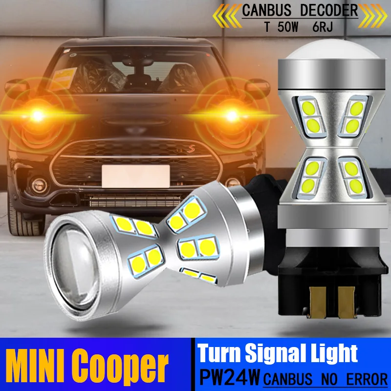 

2PCS Car PW24W LED Lamps Canbus Decoder Error Free PWY24W Indicator Led Turn Signal Lights bulbs For MINI Cooper F54 F55 F56 F57