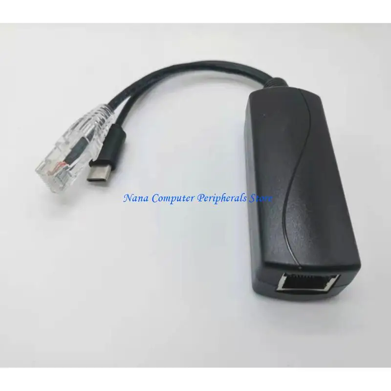 F68C Gigabit PoE Splitter 5V 2.4 A Type-C /DC5521/Micro USB Power Plug Separator Effectively Protect Electrical Equipment