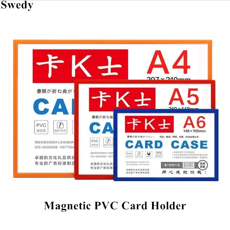 20 Pieces A6 10x15cm Magnetic Price Paper Label Holders Plastic PVC Poster Protectors Frame Metal Surface Sign Ticket Holder