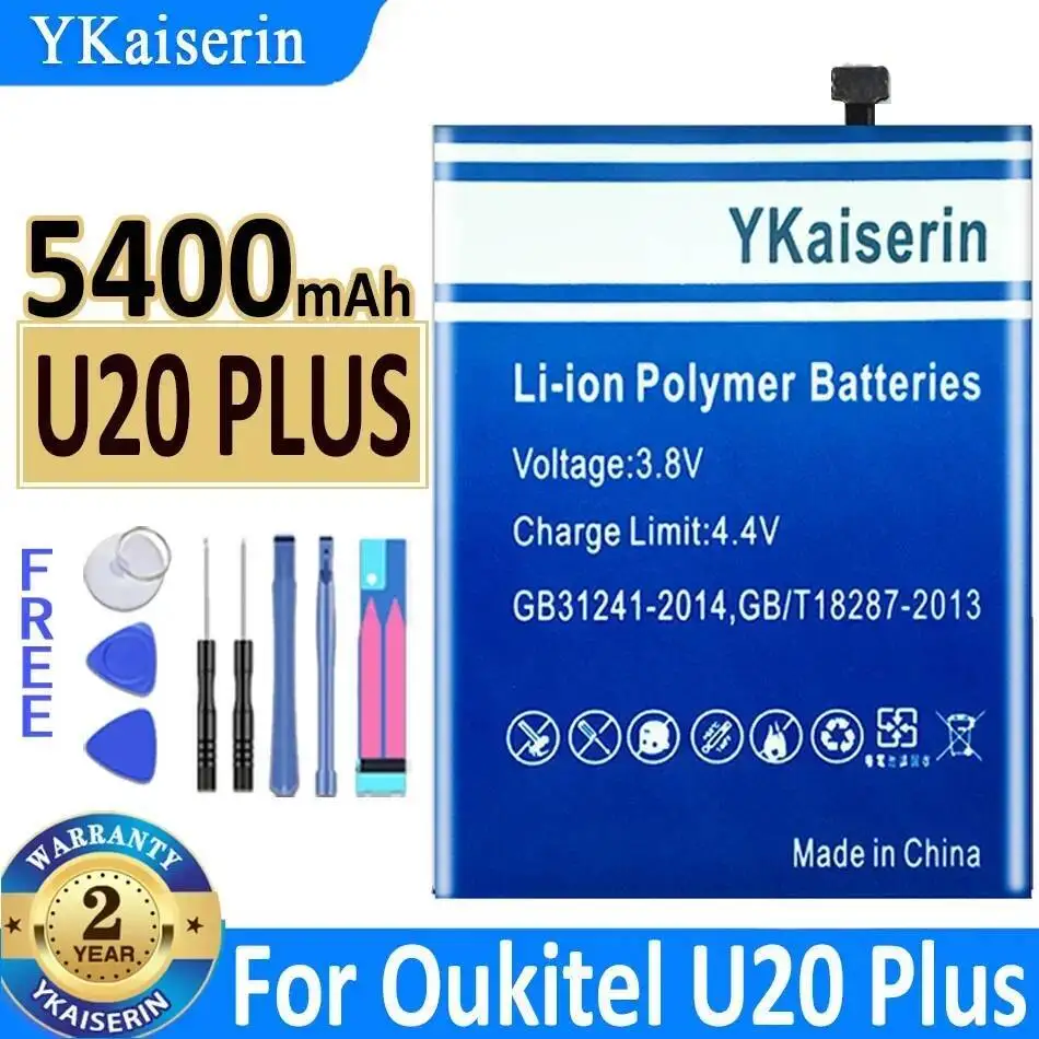 

For Oukitel U20 Plus 5400Mah Mobile Phone Battery High-Efficiency