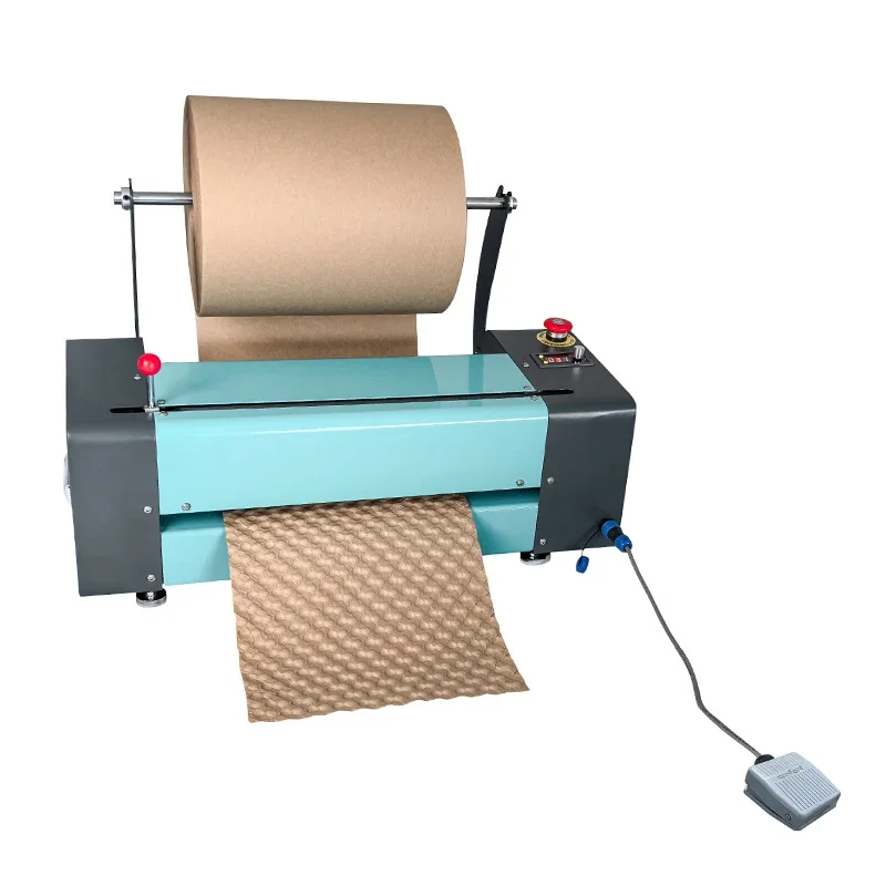 

Aircosan 450mm OEM Invention Automatic Making Bubble Wrapping Pad Packaging Void Fill Kraft Paper Cushion Machine