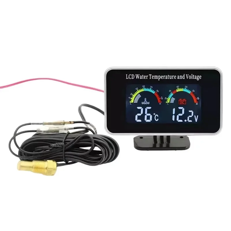 3-in-1 Universal Auto 12V/24V LCD Digital LKW Auto Öldruck Spannung Wassertemperatur Kombinationsanzeige mit 1/8 NPT Sensoren – Detail 15