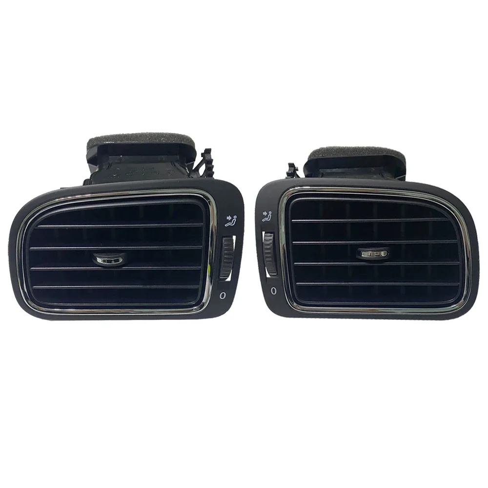 1x New Matta Black Dashboard AC Air Outlet Chrome Vent For VW Polo 5 6R Hatchback Vento Sedan 2011 2012 2013 6R0819703 6R0819704