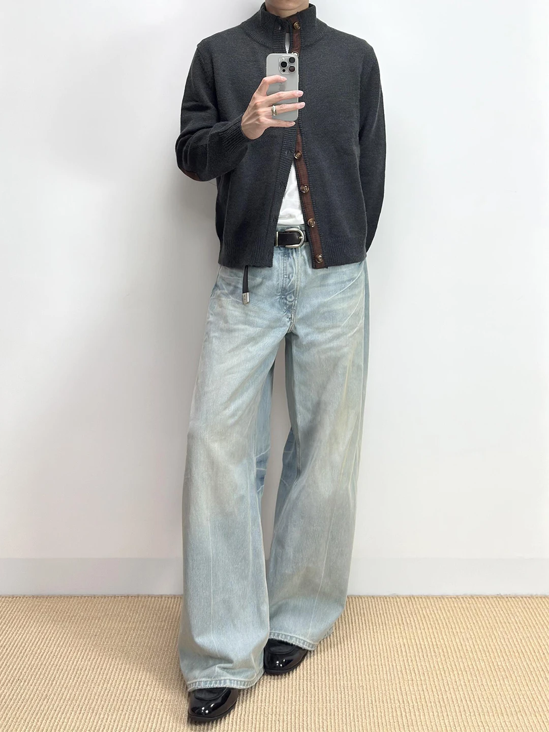 

Мужские джинсы из выстиранного денима в американском стиле High Street, широкие брюки с изогнутым кроем, Cleanfit, осенний сезон, средняя посадка, на пуговицах