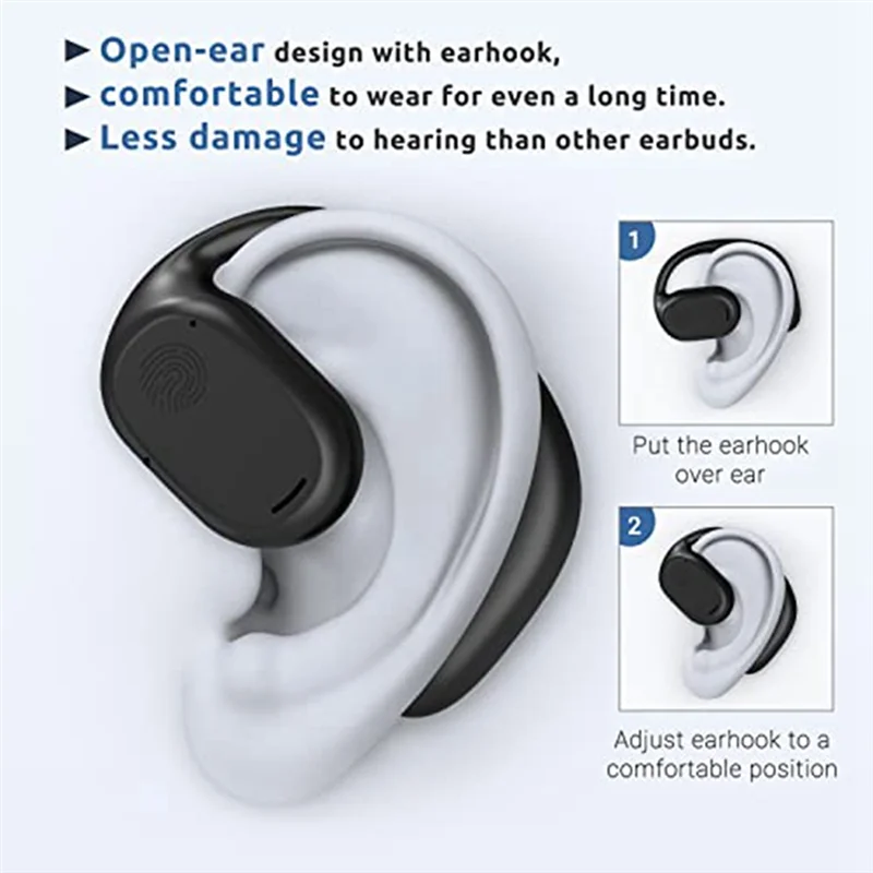 Auriculares abiertos inalámbricos verdaderos populares con auriculares deportivos con ganchos para las orejas