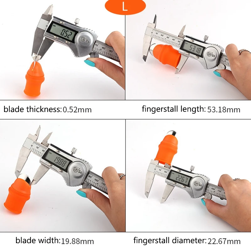 Couteau à Pouce en Silicone avec Doigts pour le user inage, PUNICEF pour Fruits et Légumes