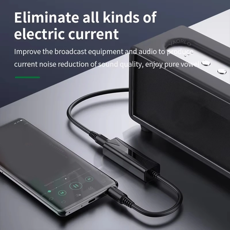 A48R-3.5Mm AUX Audio Anti-Interference Ground Loop Noise Filter Lsolator Cancelling For Home Stereo Car Audio System