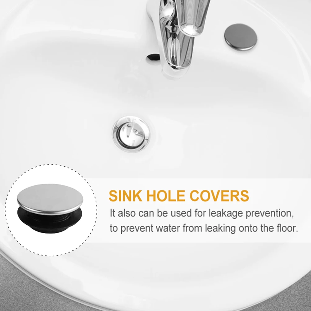 

3Pcs Premium Stainless Steel Sink Tap Hole Covers Durable Kitchen Faucet Hole Covers for Leak Prevention