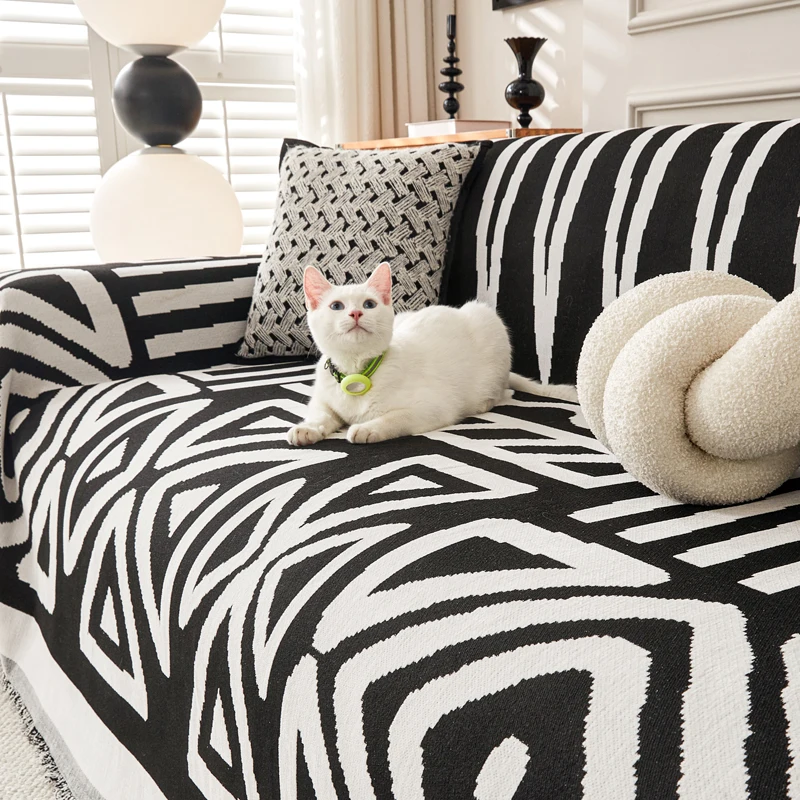 Bohemian Style Sofa Cover, Anti-Pet Cat Scratch, Anti-Dirty Anti-Slip Sofa Cover Furniture Protective Cover, Bedroom Living Room Home Decoration Sofa Cover Blanket Sofa Cover Blanket