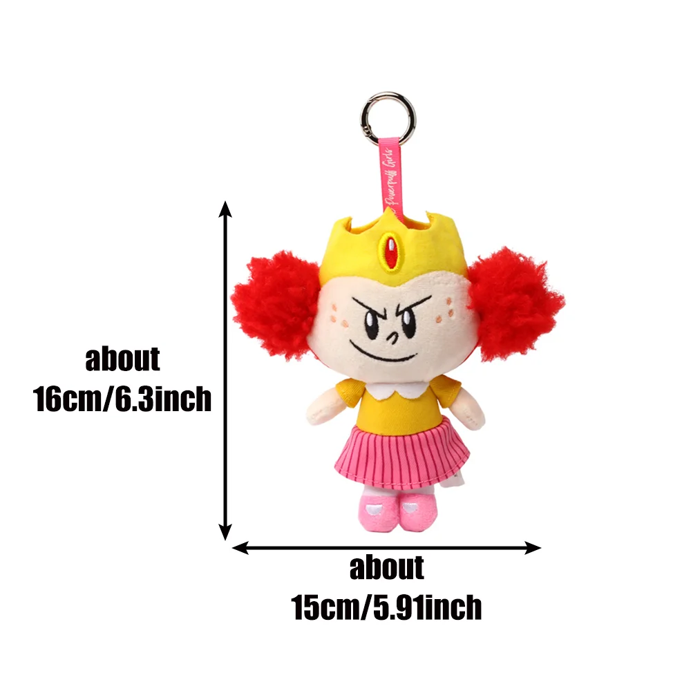 本物のパワーパフガールズプリンセスモーバックスぬいぐるみキーホルダー装飾かわいい漫画女性バッグ飾り女の子ギフト