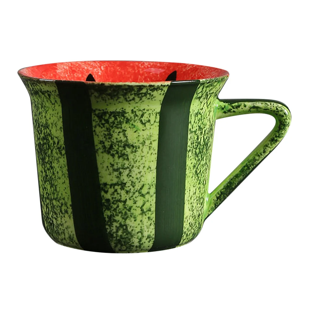

Ceramic Water Cup Watermelon Pattern Coffee Milk Mug Household Water Mug Tea Coffee Juice Beverage Cup