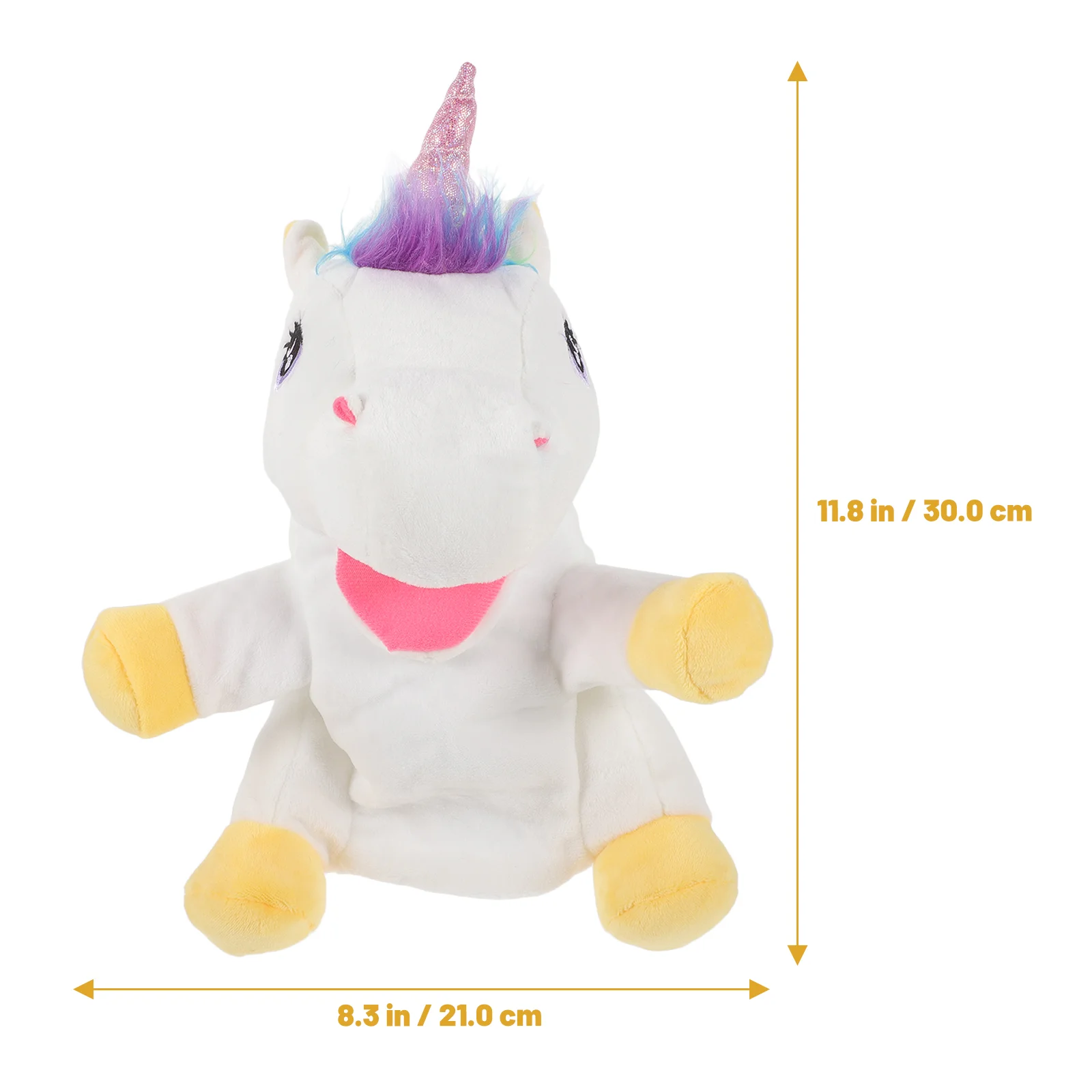 Giocattolo decorativo a mano Burattino di unicorno Giocattoli per bambini Figura per bambini Coniglio bianco realistico