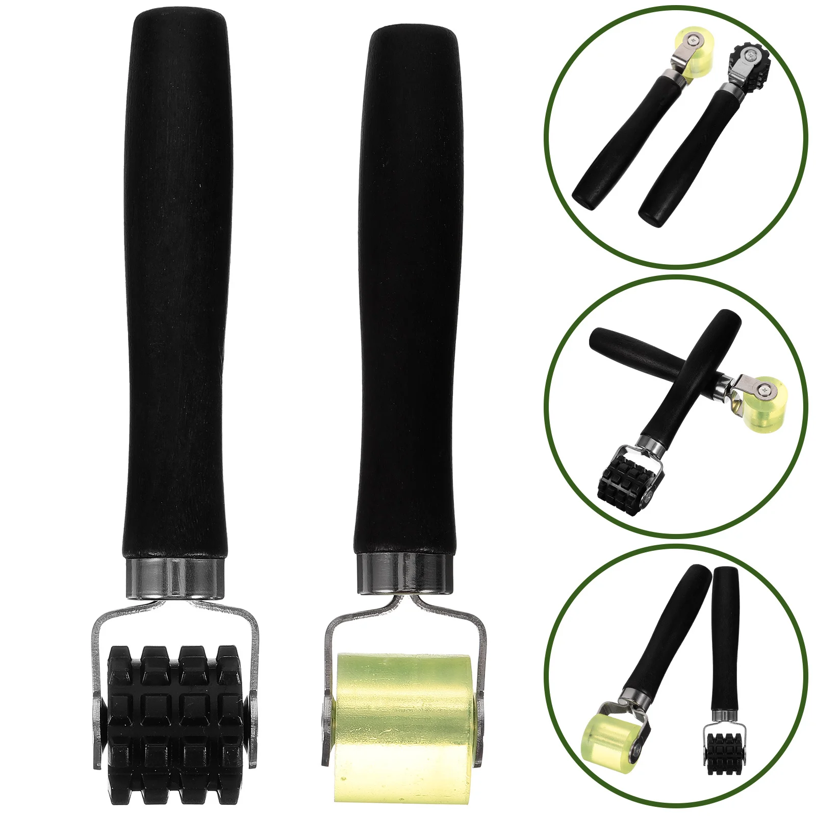 2Pcs Auto Sound Deadening Roller Rubber Noise Roller None-Slip Handheld Sound Insulation Tool Car Installation Noise Insulation