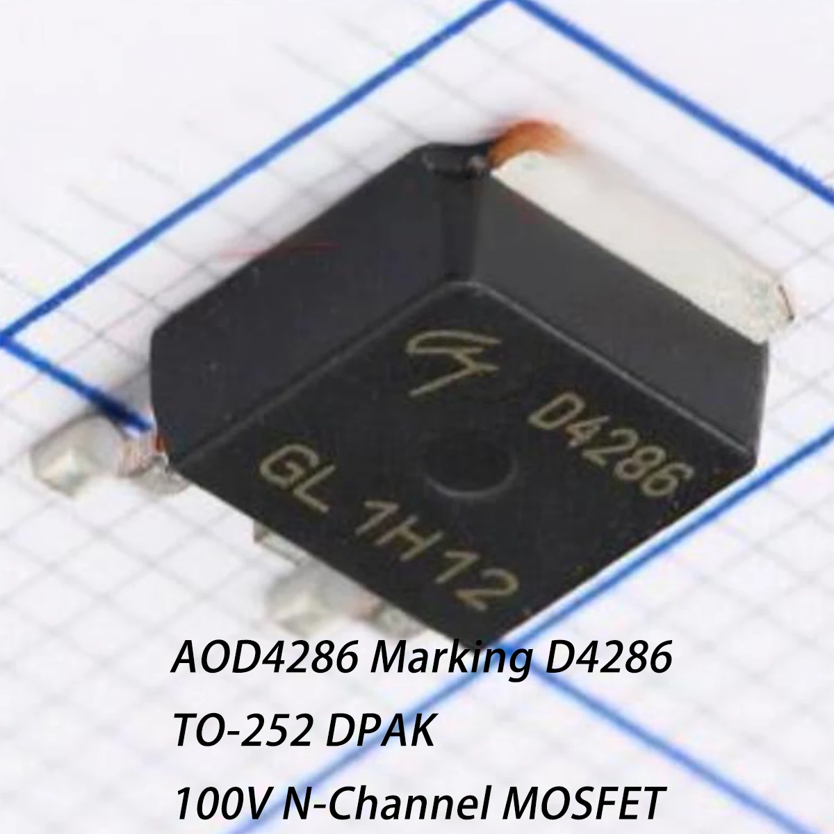 10PCS AOD4286 Marking D4286 TO-252 DPAK Field Effect Tubes 92mΩ@4.5V 2.5W 30W 100V 4A 14A 1 N-channel NEW Original MOSFETs D4286