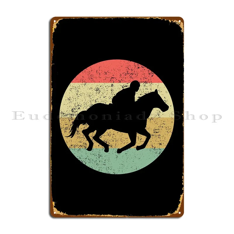 

Horse Racing Horseback Rid Metal Plaque Garage Club Wall Decor Wall Decor Printed Wall Decor Tin Sign Poster