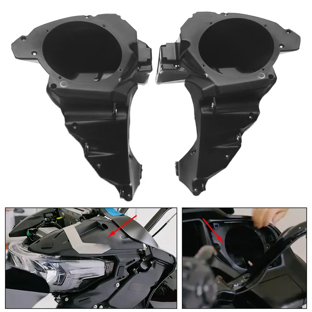 Motorcycle 1 Pair Inner Fairing Speaker Covers ABS Plastics Black Fit For Harley Touring Road Glide CVO/SE FLTRXSE 2023 2024 25