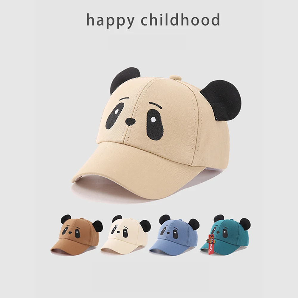 

Children's Hats Spring New Panda Cartoon Baseball Caps For Boys And Girls Cute Super Lovely Sunshade Cap