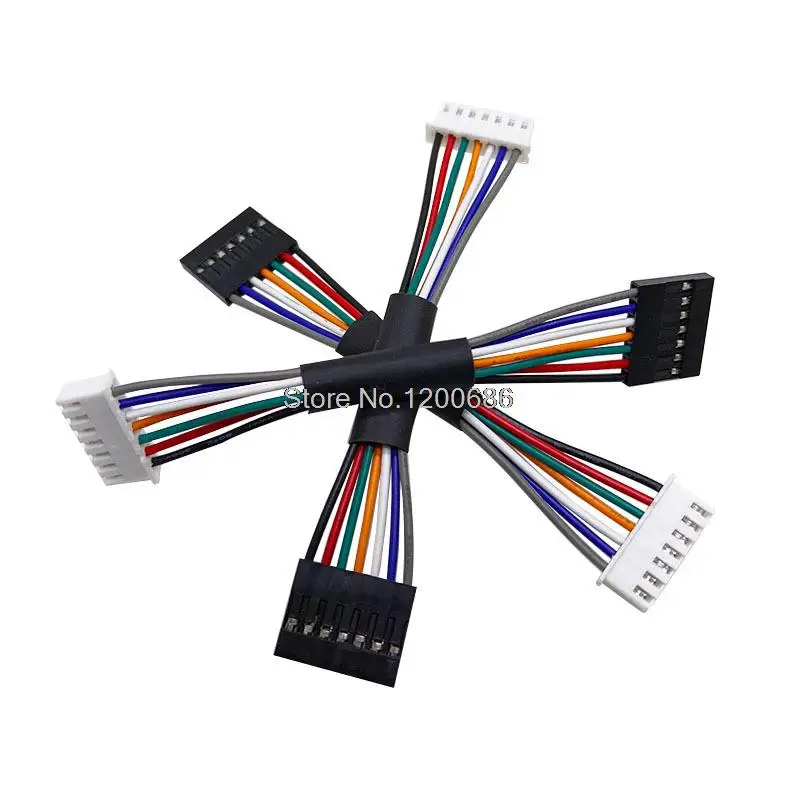 10CM 24 AWG XH2.54 dupont 2.54 XH 2.54MM 2.54 2P/3P/4P/5P/6 Pin  Female Female Double Connector with Flat Cable 1007