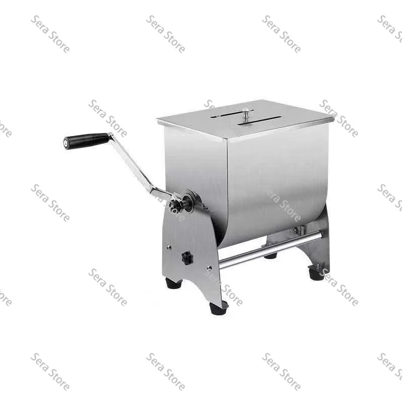 20lb Stainless Steel Sausage Meat Mixer, Manual Food Seasoning Blender for Burger Patty & Jerky
