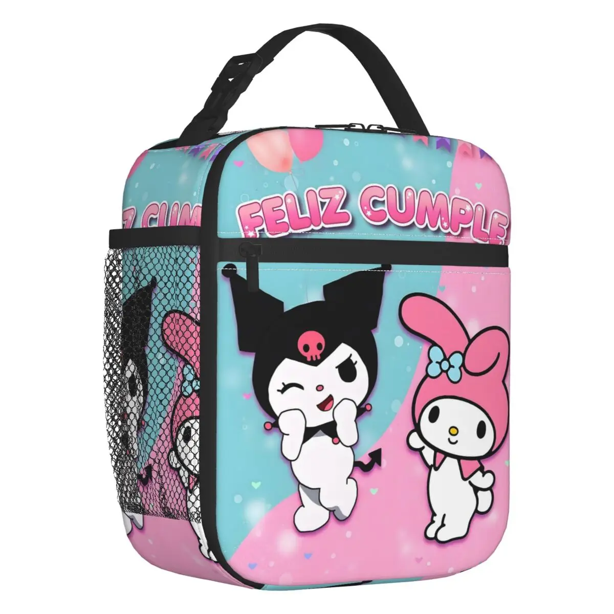 

Custom Melody Cartoon Movie Portable Lunch Box Multifunction Kawaii Design Thermal Cooler Food Insulated Lunch Bag Office Work