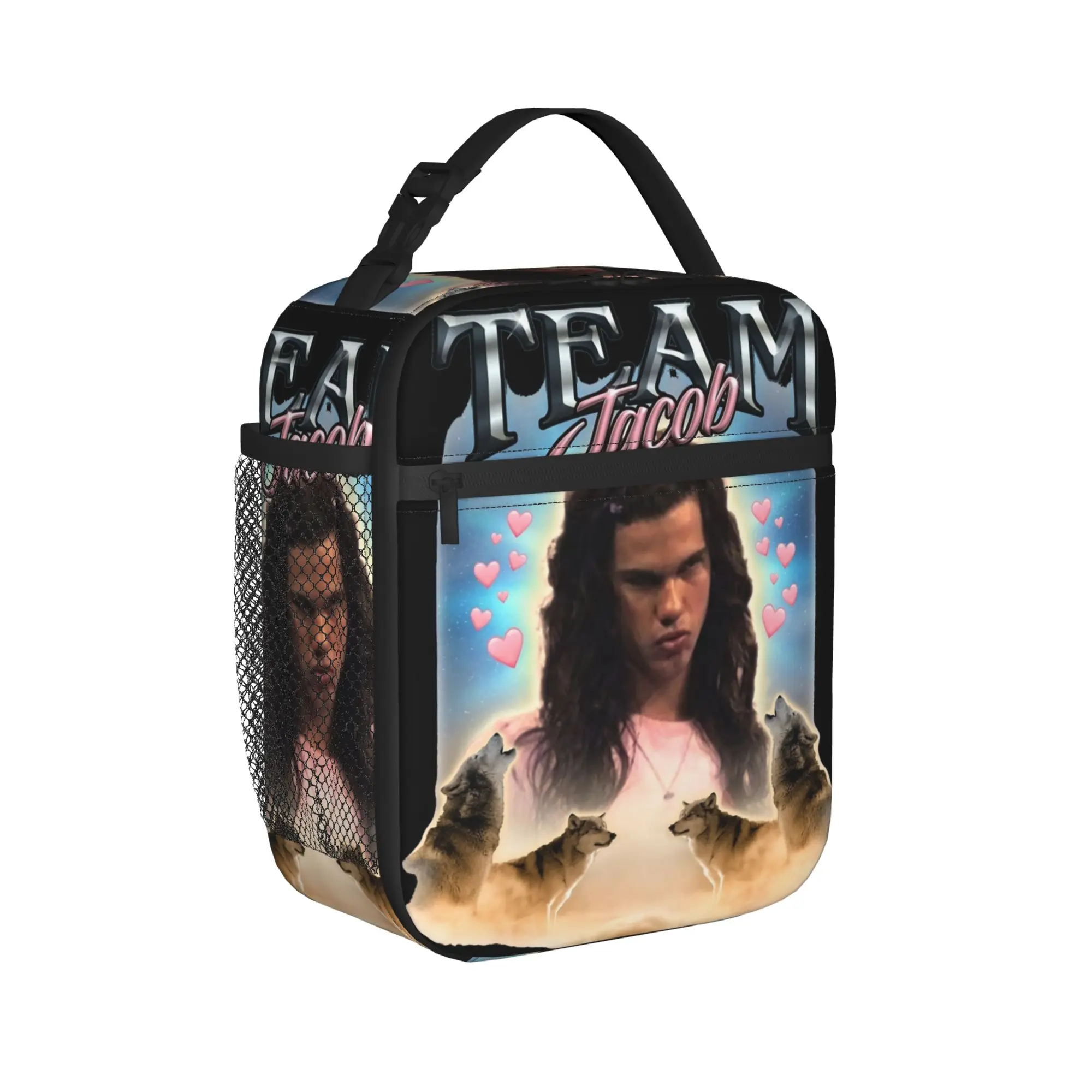 Team Jacob Cursed Fan Collage Insulated Lunch Bag Portable Twilight  Reusable Thermal Bag Lunch Box Tote College  Outdoor Men