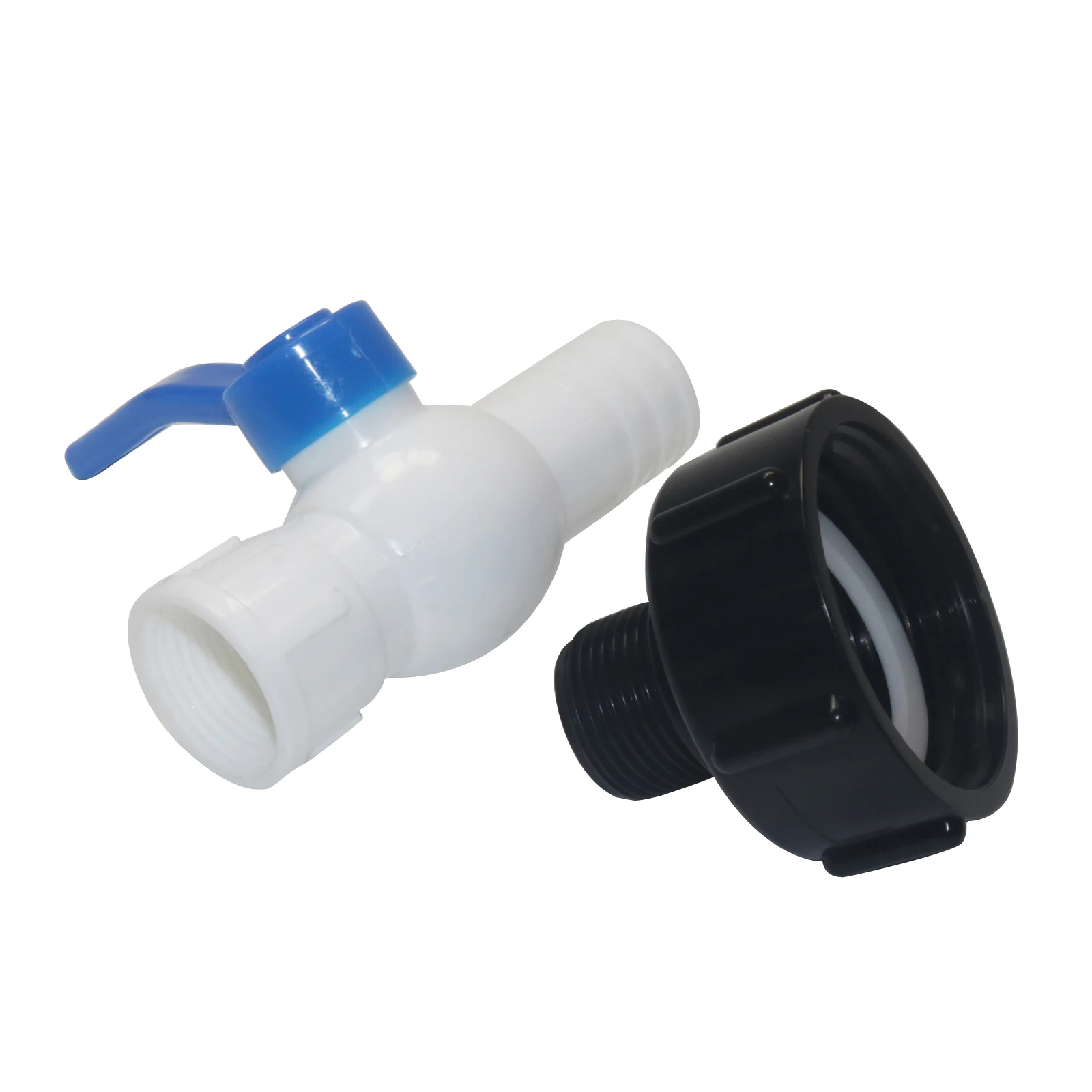 IBC S60*6 Water tank Ball valve G1 3/4'' 1/2'' PVC Material Garden Water Pipe Fittings Valve Switch Connection Adapter faucet