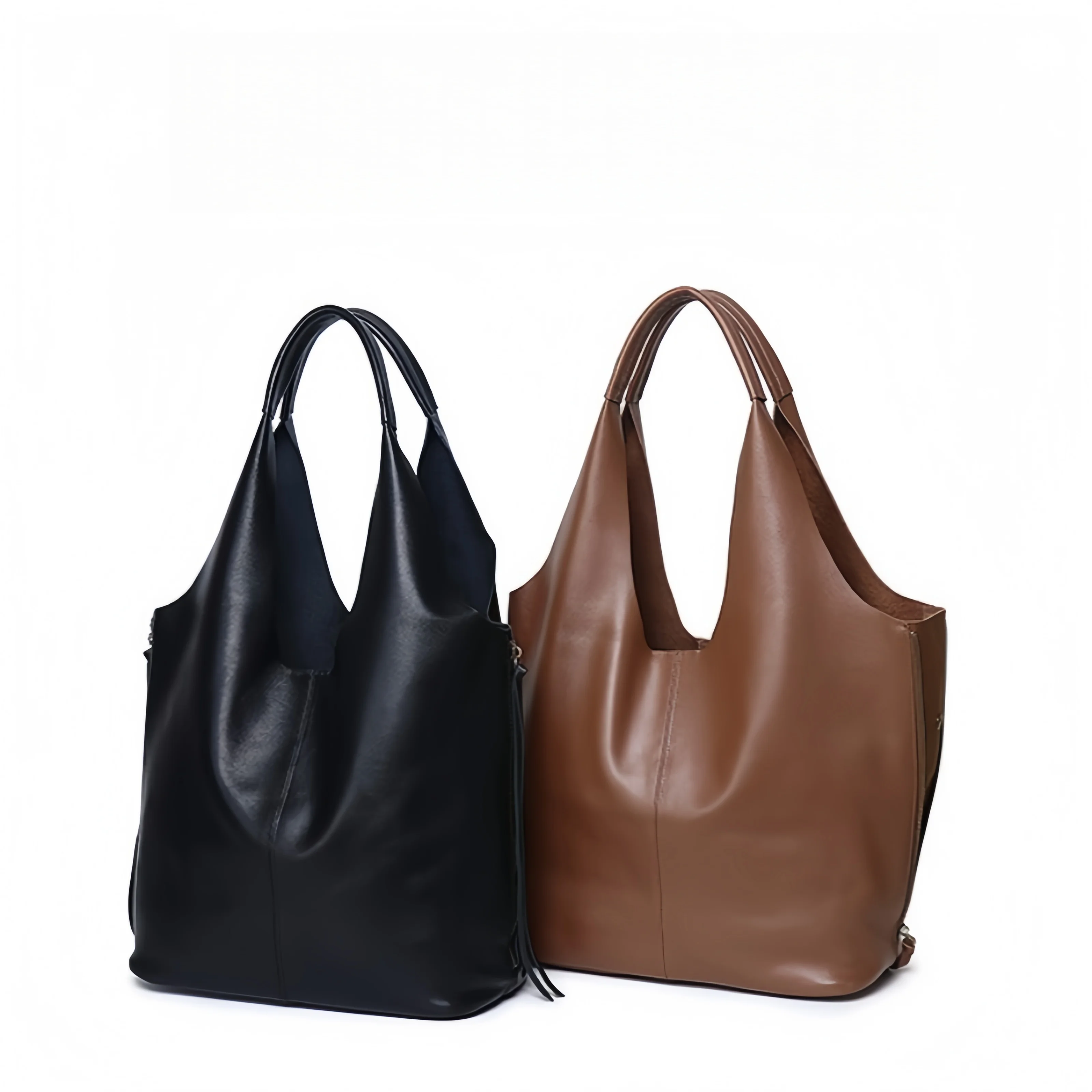 Luxury Cowhide Leather Women Tote Bag, Soft Large Capacity Handbag, Classic Daily Carry Bag for Office, Shopping & Daily Life
