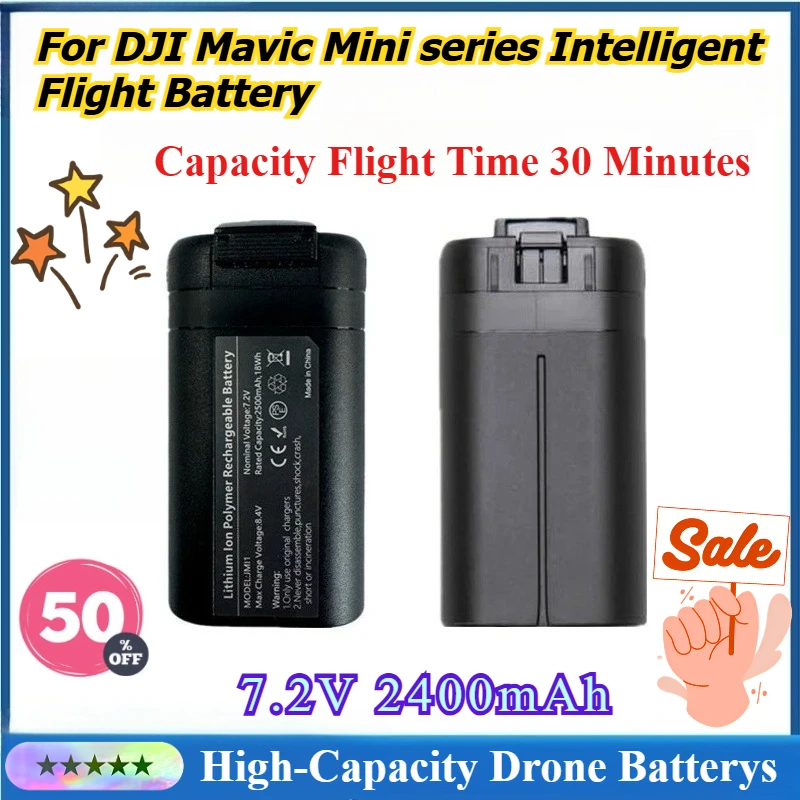 

7.2V 2400mAh High-Capacity Battery for DJI Mavic Mini Series Intelligent Flight Battery, Capacity Flight Time 30 Minutes